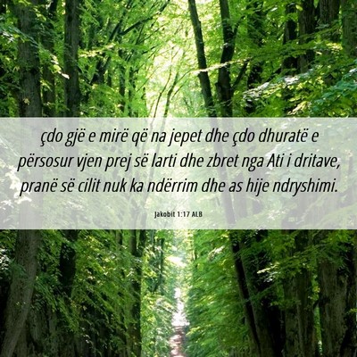 Picture 06 - Jakobit 1:17 ALB - çdo gjë e mirë që na jepet dhe çdo dhuratë - Bible Verse Picture