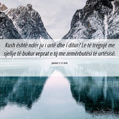 Picture 06 - Jakobit 3:13 ALB - Kush është ndër ju i urtë dhe i ditur? Le të - Bible Verse Picture