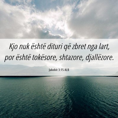 Picture 06 - Jakobit 3:15 ALB - Kjo nuk është dituri që zbret nga lart, por - Bible Verse Picture