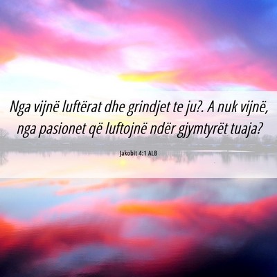 Picture 06 - Jakobit 4:1 ALB - Nga vijnë luftërat dhe grindjet te ju?. A nuk - Bible Verse Picture