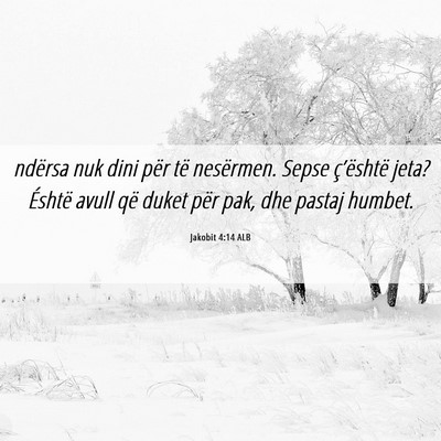 Picture 06 - Jakobit 4:14 ALB - ndërsa nuk dini për të nesërmen. Sepse - Bible Verse Picture