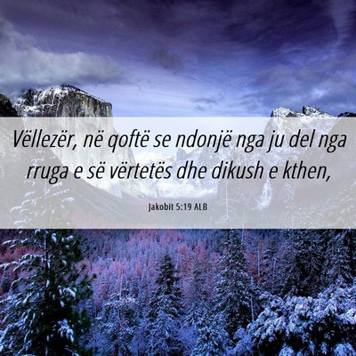 Picture 06 - Jakobit 5:19 ALB - Vëllezër, në qoftë se ndonjë nga ju del nga - Bible Verse Picture