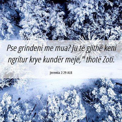 Picture 06 - Jeremia 2:29 ALB - Pse grindeni me mua? Ju të gjithë keni ngritur - Bible Verse Picture
