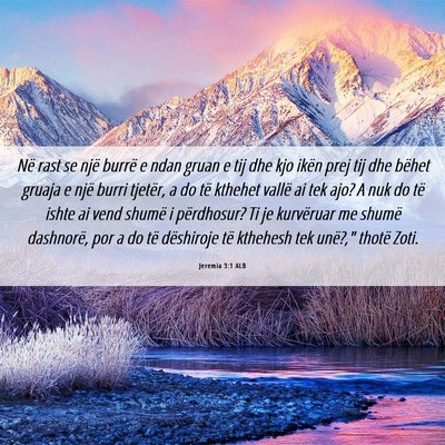 Picture 06 - Jeremia 3:1 ALB - Në rast se një burrë e ndan gruan e tij dhe - Bible Verse Picture