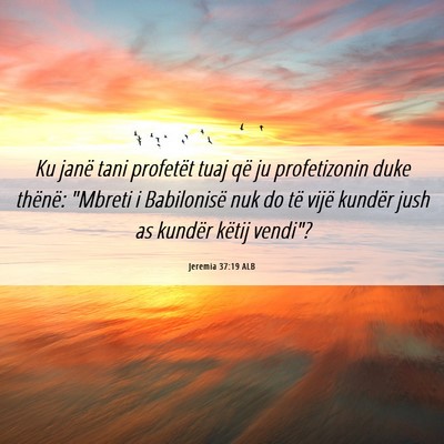 Picture 06 - Jeremia 37:19 ALB - Ku janë tani profetët tuaj që ju profetizonin - Bible Verse Picture