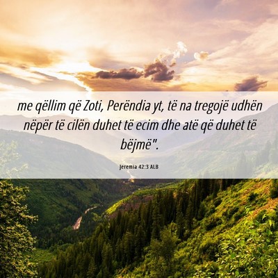 Picture 06 - Jeremia 42:3 ALB - me qëllim që Zoti, Perëndia yt, të na - Bible Verse Picture