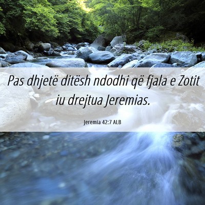 Picture 06 - Jeremia 42:7 ALB - Pas dhjetë ditësh ndodhi që fjala e Zotit iu - Bible Verse Picture