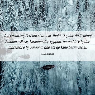 Picture 06 - Jeremia 46:25 ALB - Zoti i ushtrive, Perëndia i Izraelit, thotë: - Bible Verse Picture