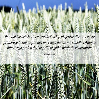 Picture 06 - Jeremia 8:10 ALB - Prandaj bashkëshortet e tyre do t’ua jap të - Bible Verse Picture