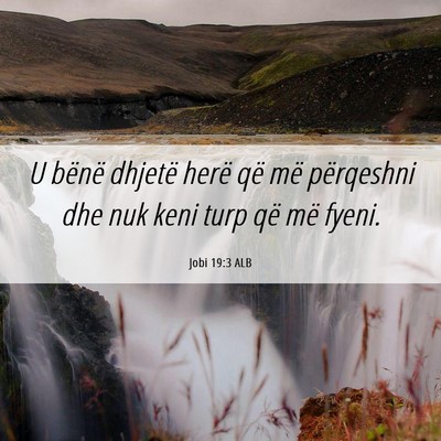 Picture 06 - Jobi 19:3 ALB - U bënë dhjetë herë që më përqeshni dhe nuk - Bible Verse Picture