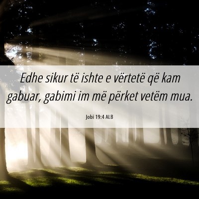 Picture 06 - Jobi 19:4 ALB - Edhe sikur të ishte e vërtetë që kam gabuar, - Bible Verse Picture