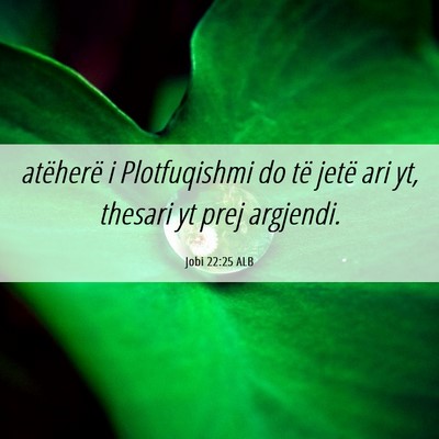 Picture 06 - Jobi 22:25 ALB - atëherë i Plotfuqishmi do të jetë ari yt, - Bible Verse Picture