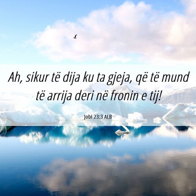 Picture 06 - Jobi 23:3 ALB - Ah, sikur të dija ku ta gjeja, që të mund të - Bible Verse Picture
