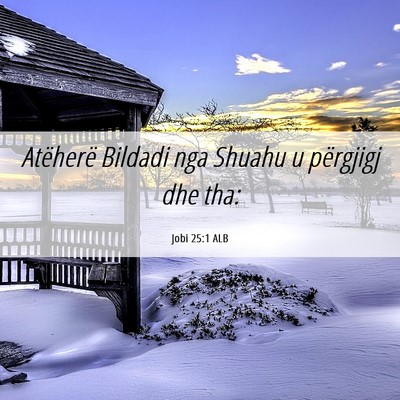 Picture 06 - Jobi 25:1 ALB - Atëherë Bildadi nga Shuahu u përgjigj dhe - Bible Verse Picture