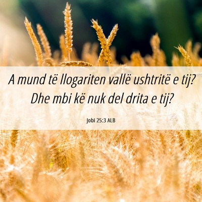 Picture 06 - Jobi 25:3 ALB - A mund të llogariten vallë ushtritë e tij? Dhe - Bible Verse Picture