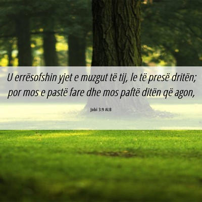 Picture 06 - Jobi 3:9 ALB - U errësofshin yjet e muzgut të tij, le të - Bible Verse Picture