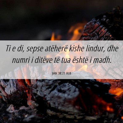 Picture 06 - Jobi 38:21 ALB - Ti e di, sepse atëherë kishe lindur, dhe numri - Bible Verse Picture