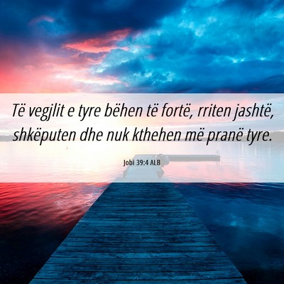 Picture 06 - Jobi 39:4 ALB - Të vegjlit e tyre bëhen të fortë, rriten - Bible Verse Picture