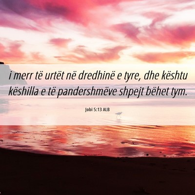 Picture 06 - Jobi 5:13 ALB - i merr të urtët në dredhinë e tyre, dhe - Bible Verse Picture