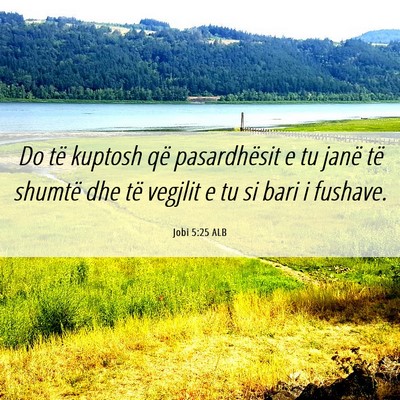 Picture 06 - Jobi 5:25 ALB - Do të kuptosh që pasardhësit e tu janë të - Bible Verse Picture