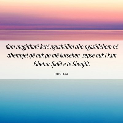 Picture 06 - Jobi 6:10 ALB - Kam megjithatë këtë ngushëllim dhe - Bible Verse Picture
