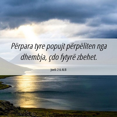 Picture 06 - Joeli 2:6 ALB - Përpara tyre popujt përpëliten nga dhembja, - Bible Verse Picture