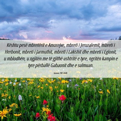 Picture 06 - Jozueu 10:5 ALB - Kështu pesë mbretërit e Amorejve, mbreti i - Bible Verse Picture