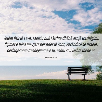 Picture 06 - Jozueu 13:14 ALB - Vetëm fisit të Levit, Moisiu nuk i kishte - Bible Verse Picture