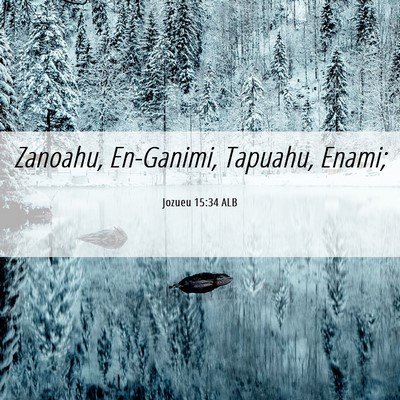 Picture 06 - Jozueu 15:34 ALB - Zanoahu, En-Ganimi, Tapuahu, - Bible Verse Picture