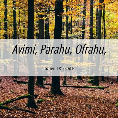Picture 06 - Jozueu 18:23 ALB - Avimi, Parahu, - Bible Verse Picture