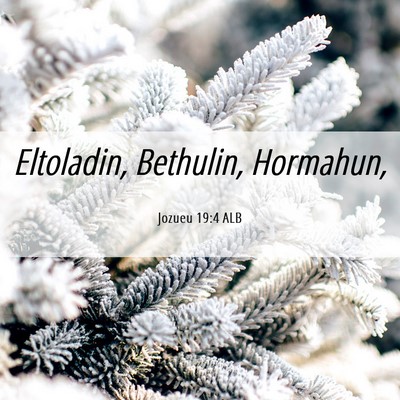 Picture 06 - Jozueu 19:4 ALB - Eltoladin, Bethulin, - Bible Verse Picture