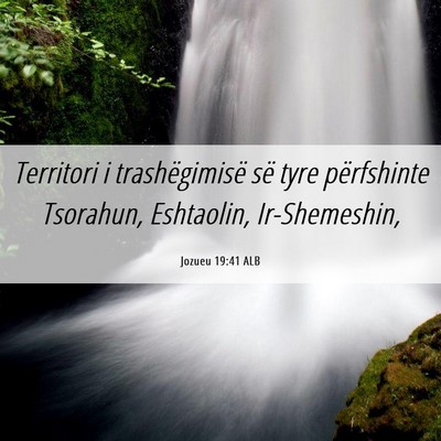 Picture 06 - Jozueu 19:41 ALB - Territori i trashëgimisë së tyre përfshinte - Bible Verse Picture