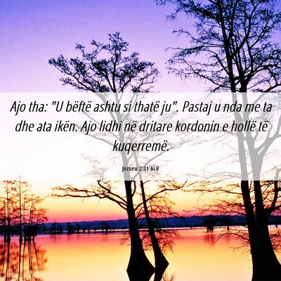 Picture 06 - Jozueu 2:21 ALB - Ajo tha: 