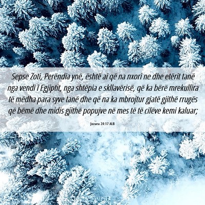 Picture 06 - Jozueu 24:17 ALB - Sepse Zoti, Perëndia ynë, është ai që na - Bible Verse Picture