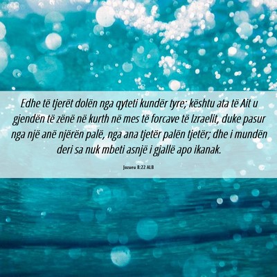 Picture 06 - Jozueu 8:22 ALB - Edhe të tjerët dolën nga qyteti kundër tyre; - Bible Verse Picture