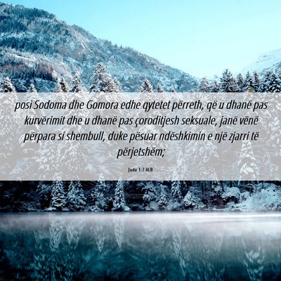 Picture 06 - Juda 1:7 ALB - posi Sodoma dhe Gomora edhe qytetet përreth, që - Bible Verse Picture