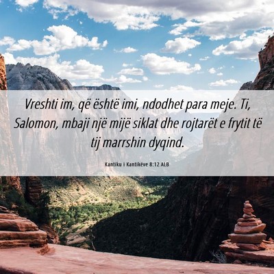 Picture 06 - Kantiku i Kantikëve 8:12 ALB - Vreshti im, që është imi, ndodhet para meje. - Bible Verse Picture