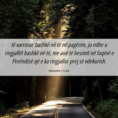 Picture 06 - Kolosianëve 2:12 ALB - të varrosur bashkë në të në pagëzim, ju - Bible Verse Picture