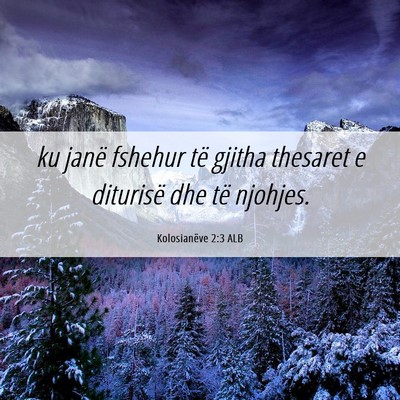 Picture 06 - Kolosianëve 2:3 ALB - ku janë fshehur të gjitha thesaret e diturisë - Bible Verse Picture