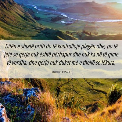 Picture 06 - Levitiku 13:32 ALB - Ditën e shtatë prifti do të kontrollojë - Bible Verse Picture