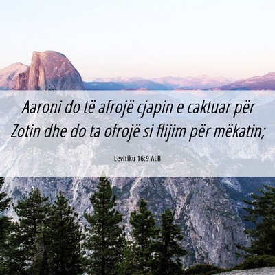 Picture 06 - Levitiku 16:9 ALB - Aaroni do të afrojë cjapin e caktuar për Zotin - Bible Verse Picture