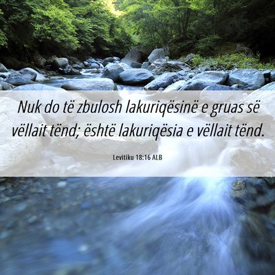 Picture 06 - Levitiku 18:16 ALB - Nuk do të zbulosh lakuriqësinë e gruas së - Bible Verse Picture