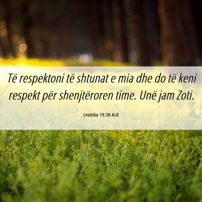 Picture 06 - Levitiku 19:30 ALB - Të respektoni të shtunat e mia dhe do të keni - Bible Verse Picture