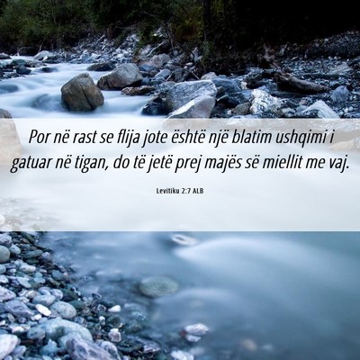 Picture 06 - Levitiku 2:7 ALB - Por në rast se flija jote është një blatim - Bible Verse Picture
