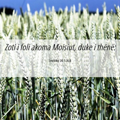 Picture 06 - Levitiku 20:1 ALB - Zoti i foli akoma Moisiut, duke i - Bible Verse Picture