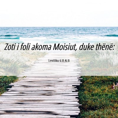 Picture 06 - Levitiku 6:8 ALB - Zoti i foli akoma Moisiut, duke - Bible Verse Picture