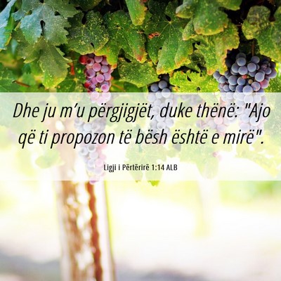 Picture 06 - Ligji i Përtërirë 1:14 ALB - Dhe ju m’u përgjigjët, duke thënë: 