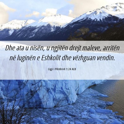 Picture 06 - Ligji i Përtërirë 1:24 ALB - Dhe ata u nisën, u ngjitën drejt maleve, - Bible Verse Picture