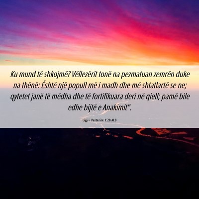 Picture 06 - Ligji i Përtërirë 1:28 ALB - Ku mund të shkojmë? Vëllezërit tonë na - Bible Verse Picture