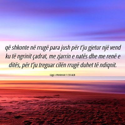Picture 06 - Ligji i Përtërirë 1:33 ALB - që shkonte në rrugë para jush për t’ju - Bible Verse Picture
